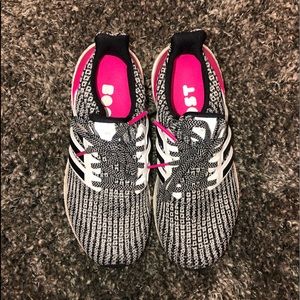 BLACK PINK AND WHITE ULTRA BOOST